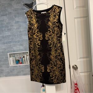 Studio One Black and Gold Mini Dress